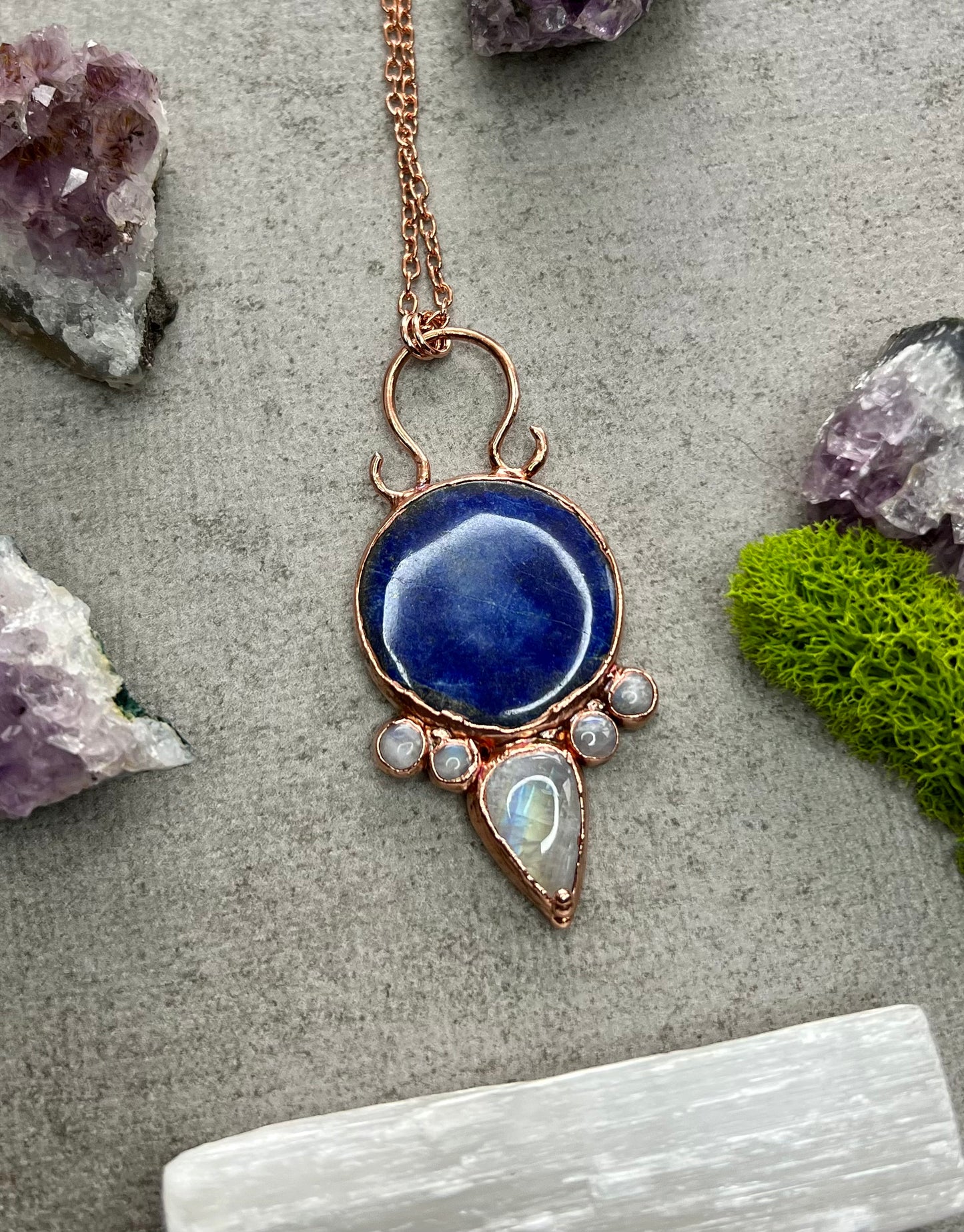 Lapis Lazuli & Moonstone Necklace