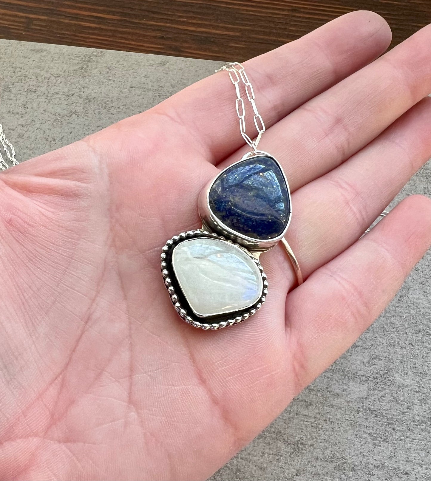 Lapis Lazuli and Moonstone Necklace