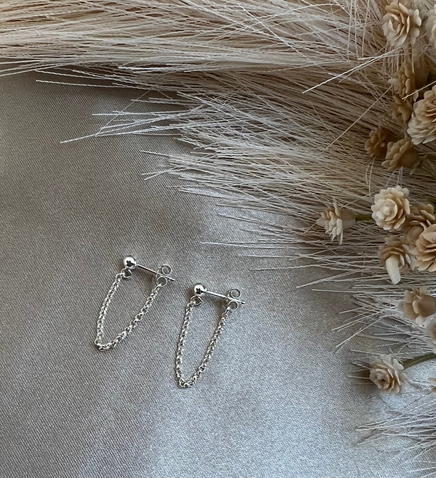 Mini Chain Earrings | Sterling Silver