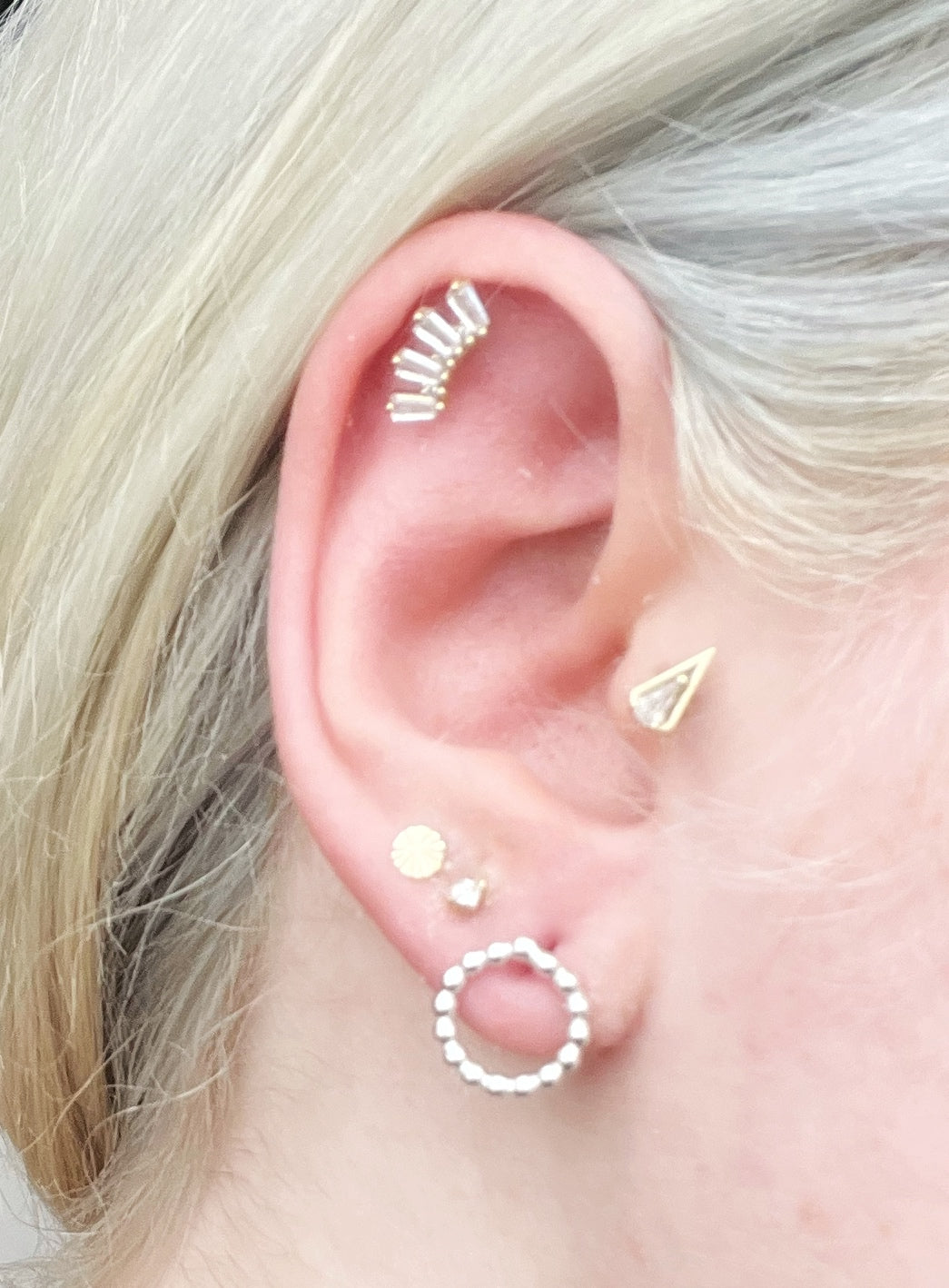 Juliet | Beaded Circle Stud Earrings